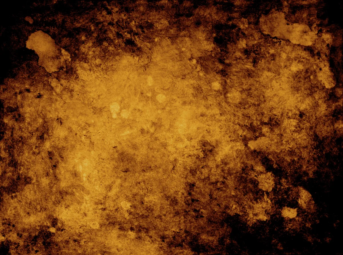 Textured abstract painting in mottled amber and brown tones