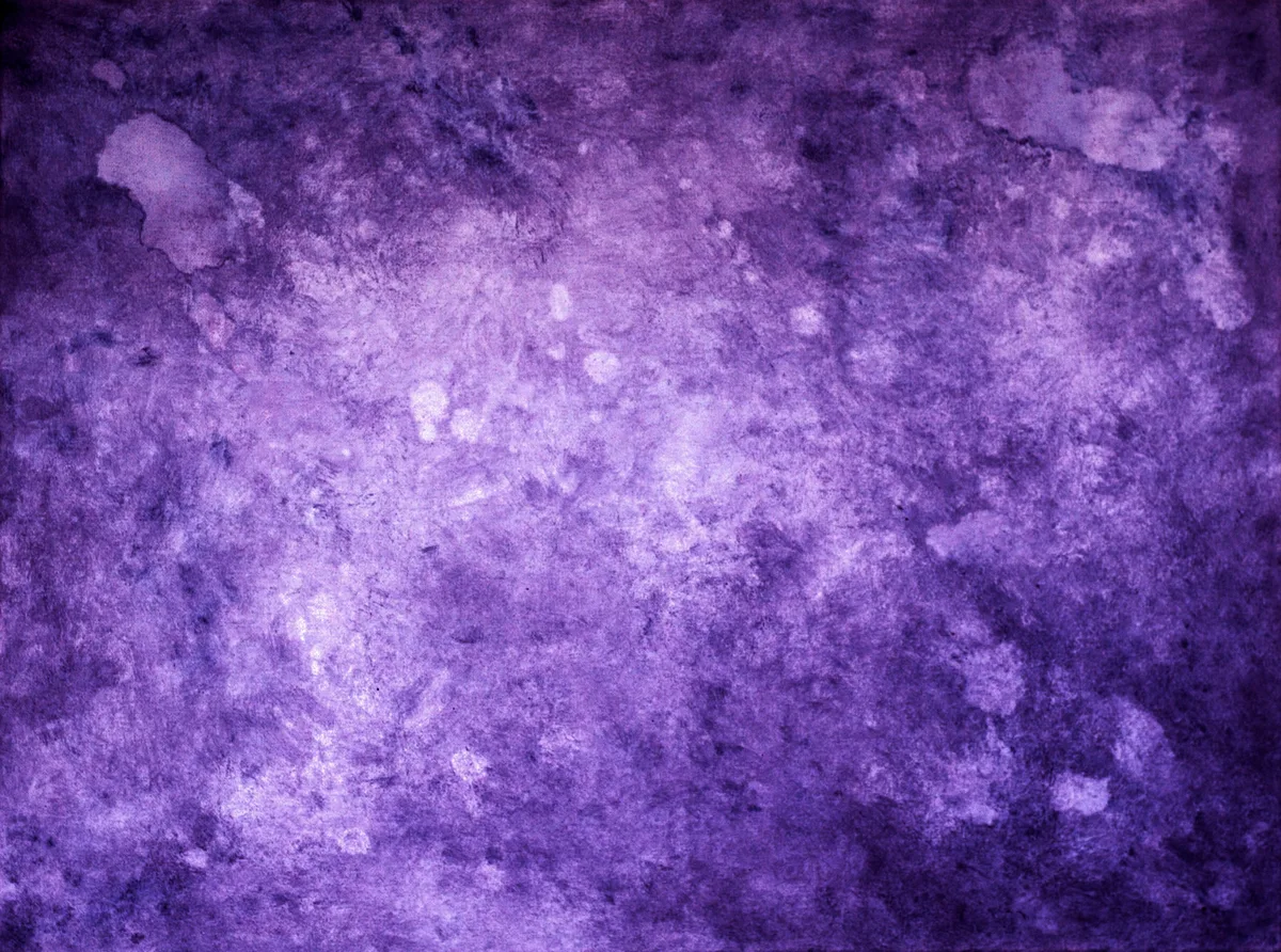 Textured abstract painting in mottled purple tones